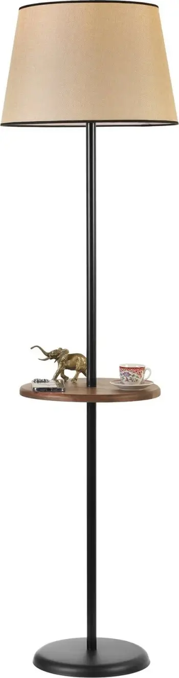 Llambë dyshemeje Opviq Mercan, ngjyrë e zezë, raft ahu, 162 cm