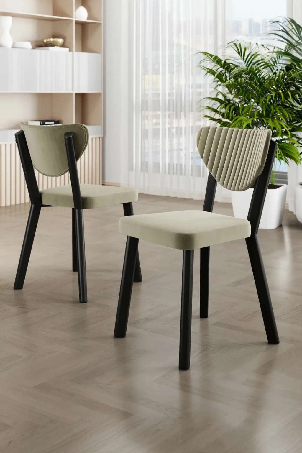 Set Karrigesh (4 Copë) Arfe, krem, zezë - 1