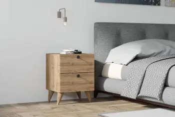 Komodinë natës Hanah Home, Kada, ngjyrë arre, v2