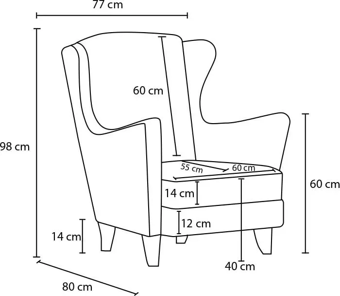 Karrige Wing Atelier del Sofa, Lola Prestij, anthracite - 4