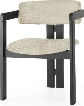 Karrige Hanah Home, CO - 006, ngjyrë gri e çelët dhe e zezë