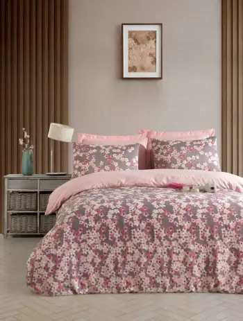 Set mbulesë për jorgan dopio satin, L'essentiel, Piti Yaprak, ngjyrë vjollcë