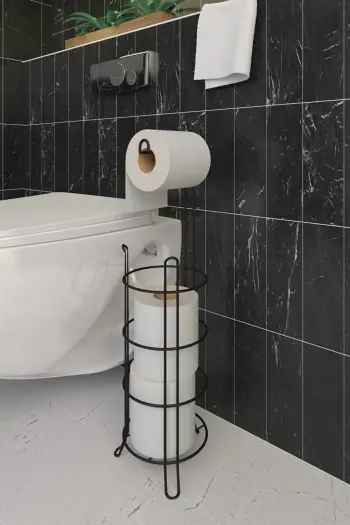 Mbajtës letre tualeti Hermia, i zi, SB061-B