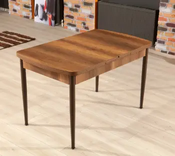 Tavolinë Ngrënieje me Zgjatje Trend Barok, arrë, kafe