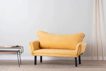 Divan-krevat dy vendësh, Cosmo, ngjyrë mustard, Atelier del Sofa