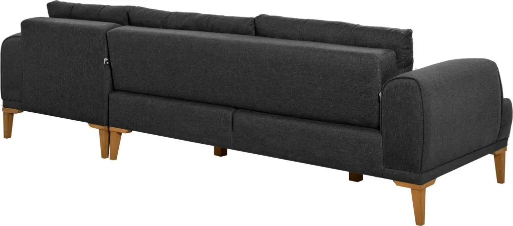 Këndare Vina, anthracite, këmbë druri, 295x82x179cm - 8