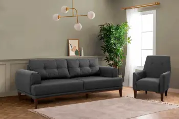 Set divani Atelier del Sofa, Vina, antracit, dru arre