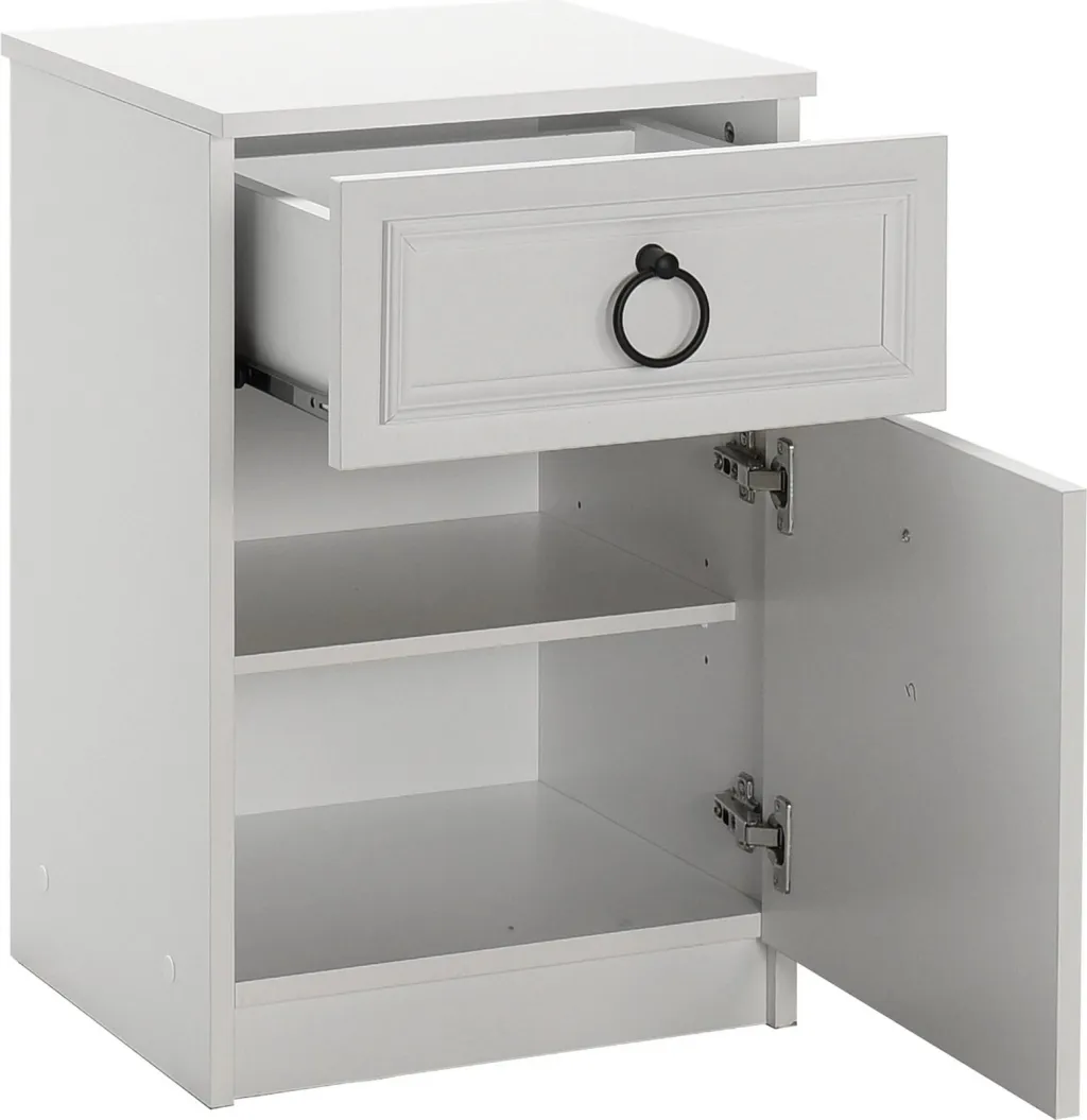 Komodinë Hanah Home, Kmd-1311-Bb-1, ngjyrë e bardhë - 4