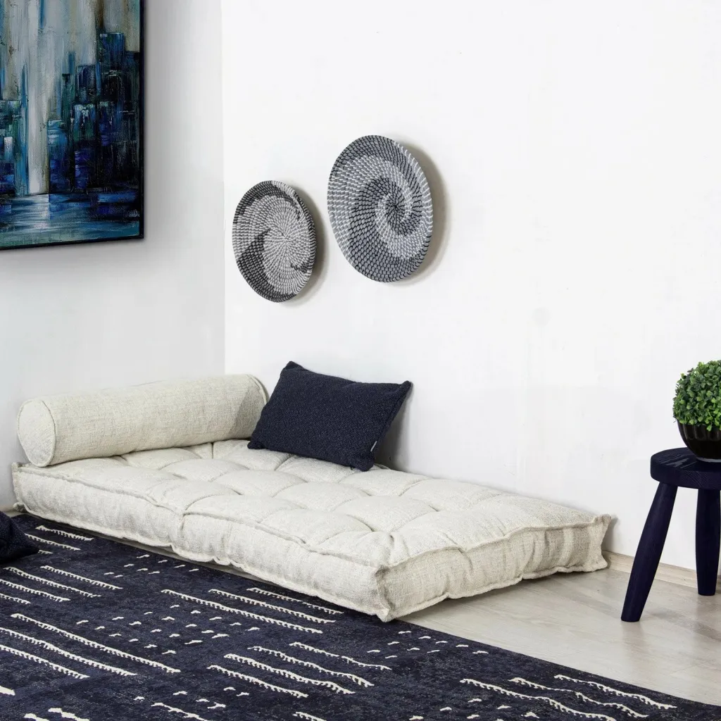 Jastëk për divan Atelier del Sofa, buklet, i bardhë - 1