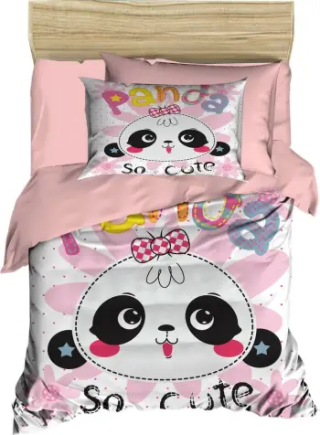 Set mbulesë për jorgan për bebe, L'essentiel, PH154, rozë, e bardhë, 4 copë