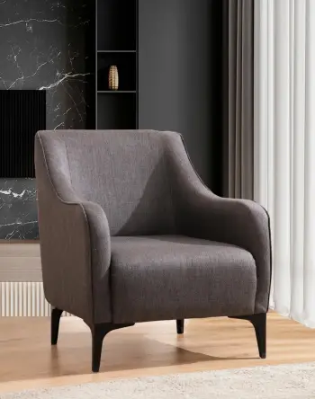 Karrige Wing Atelier del Sofa, trendy, ngjyrë gri e errët