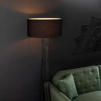 Llambë dyshemeje Opviq, e gjatë, e zezë, 50x175cm