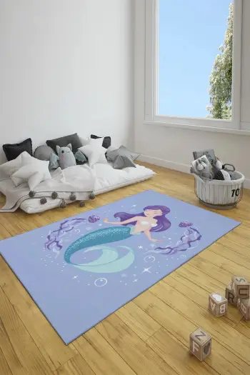 Qilim me dizajn sirene, shumëngjyrësh, 180x280cm, CT-3051
