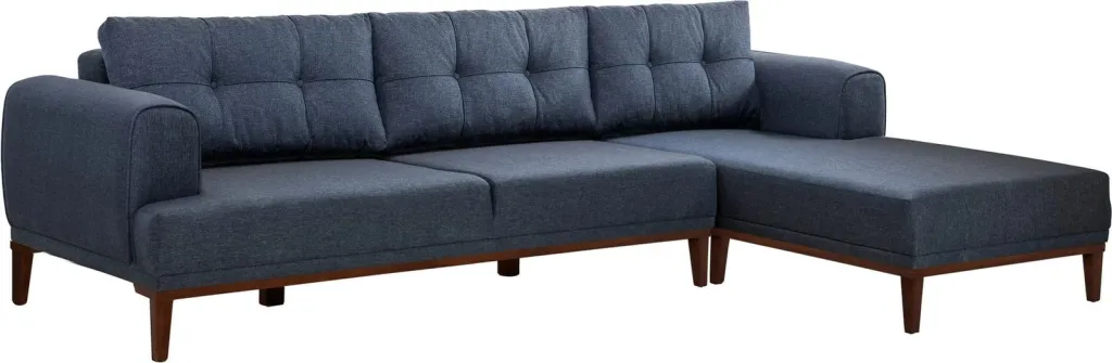 Këndore Vina, ngjyrë kaltër e errët, këmbë druri, Atelier del Sofa - 4