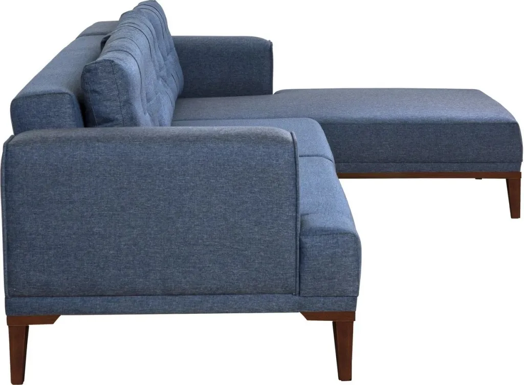 Këndore Vina, ngjyrë kaltër e errët, këmbë druri, Atelier del Sofa - 7