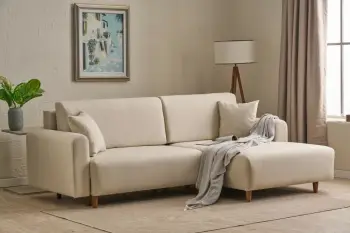 Kënd divan-krevat Atelier del Sofa, mane djathtas, ngjyrë krem