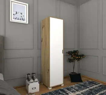 Dollap Rrobash 40 Cm 1600, arrë e çelët, bardhë