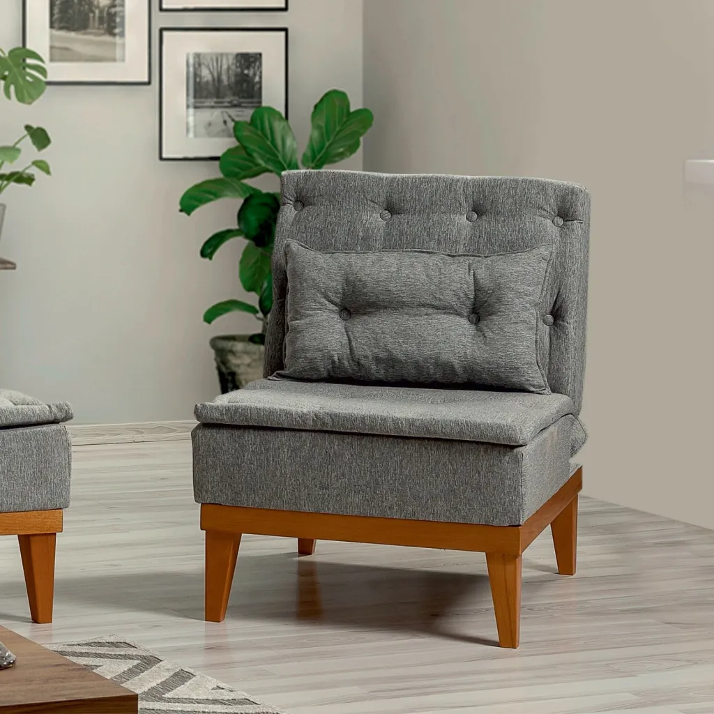 Set divani-krevat Atelier del Sofa, ngjyrë gri e errët, Fuoco-TKM04-94216 - 4