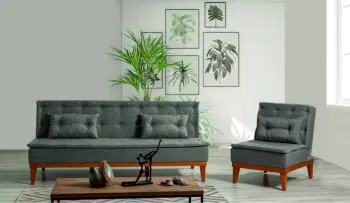 Set divani-krevat Atelier del Sofa, ngjyrë gri e errët, Fuoco-TKM04-94216