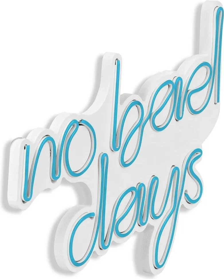 Dekor dritash LED plastike, 'No Bad Days', ngjyrë kaltër - 8