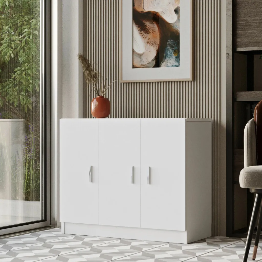 Set mobiljesh për zyre Hanah Home, Vo16-W, ngjyrë e bardhë - 5