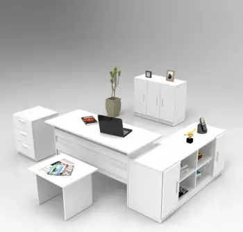 Set mobiljesh për zyre Hanah Home, Vo16-W, ngjyrë e bardhë