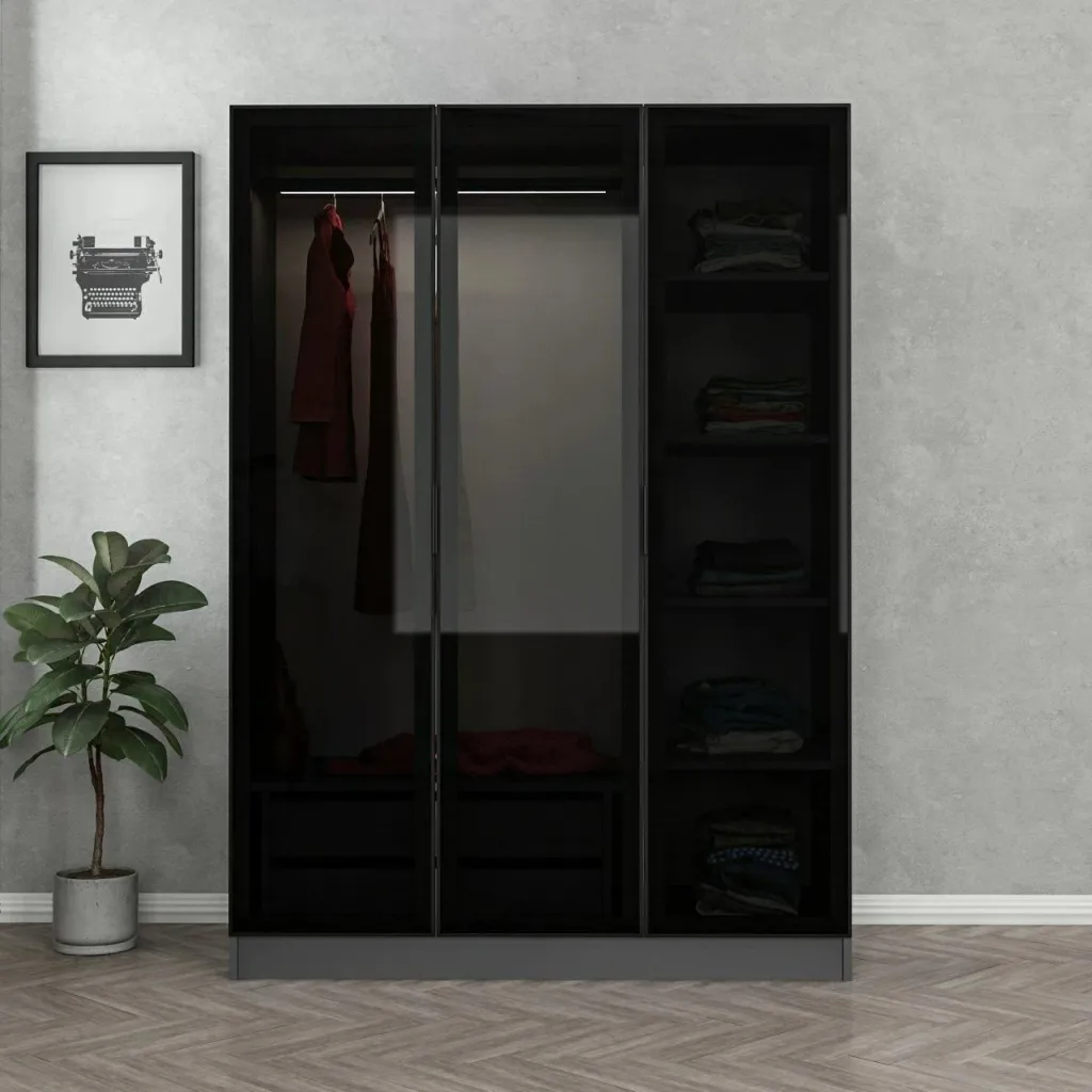 Dollap Rrobash Kale antracit Black, antracit, zezë - 2