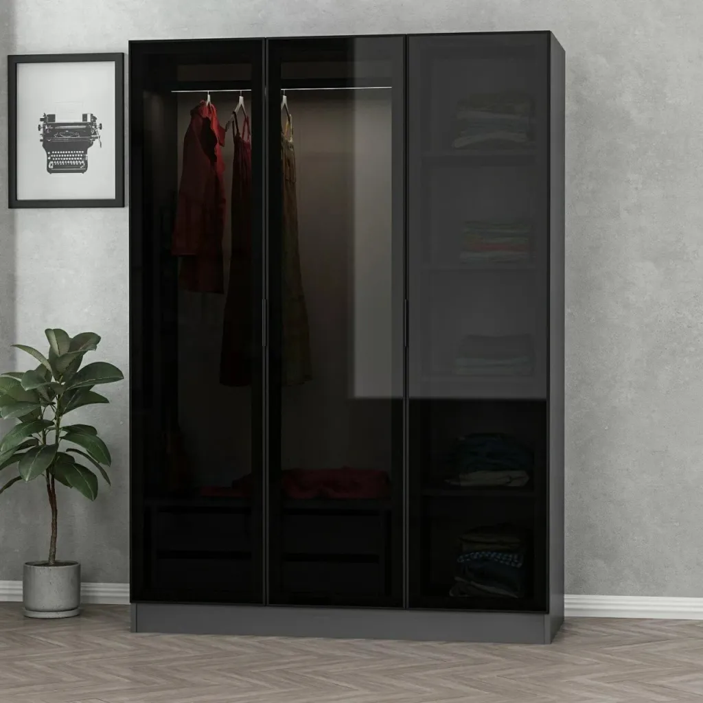 Dollap Rrobash Kale antracit Black, antracit, zezë - 3