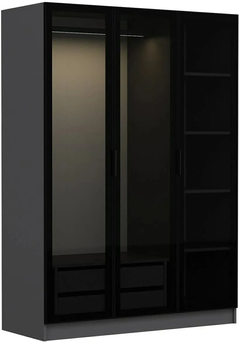Dollap Rrobash Kale antracit Black, antracit, zezë - 7