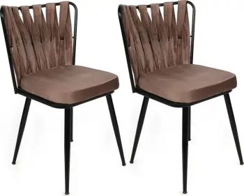 Set Karrigesh (2 Copë) Kuşaklı, kafe e çelët, zezë