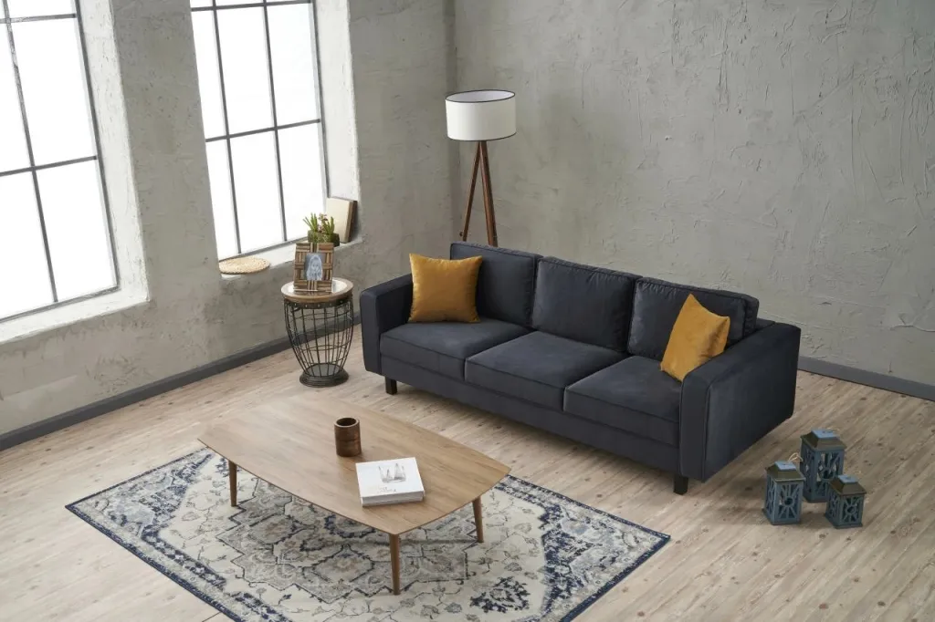 Divan dy-vendësh Atelier del Sofa, kadife Kale, antracit - 2