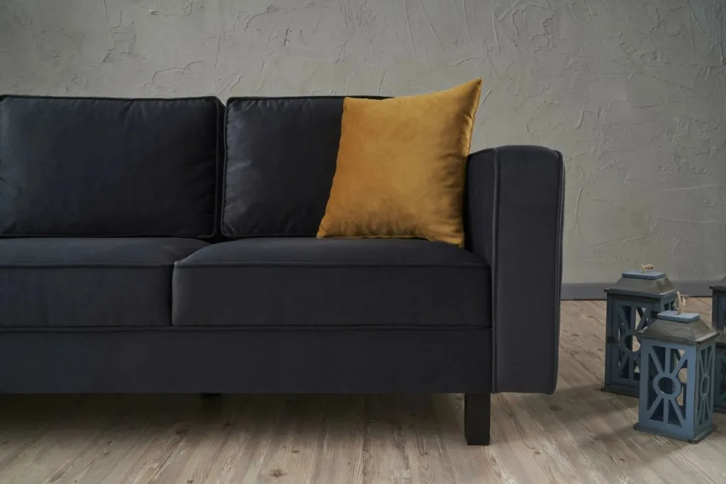 Divan dy-vendësh Atelier del Sofa, kadife Kale, antracit - 4