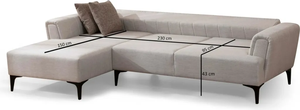 Kënd-sofë shtrat Hamlet, ecru, Atelier del Sofa, këndi majtas - 8