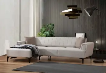 Kënd-sofë shtrat Hamlet, ecru, Atelier del Sofa, këndi majtas