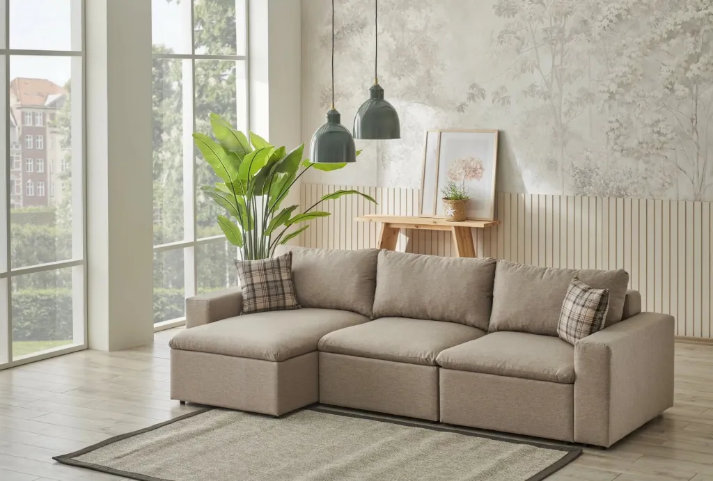 Kënd divan Atelier del Sofa, Flov, ngjyrë krem - 3