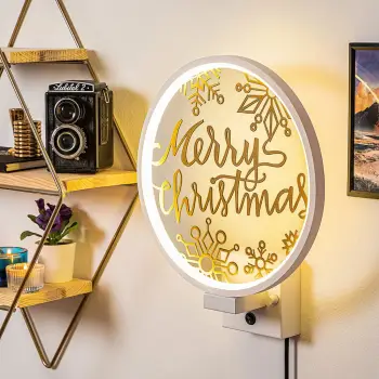 Llambë muri Opviq, XMAS29, e bardhë dhe ari