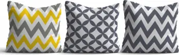 Set jastëkësh dekorativ (3 copë), Aberto Design, HMI-KIR-117