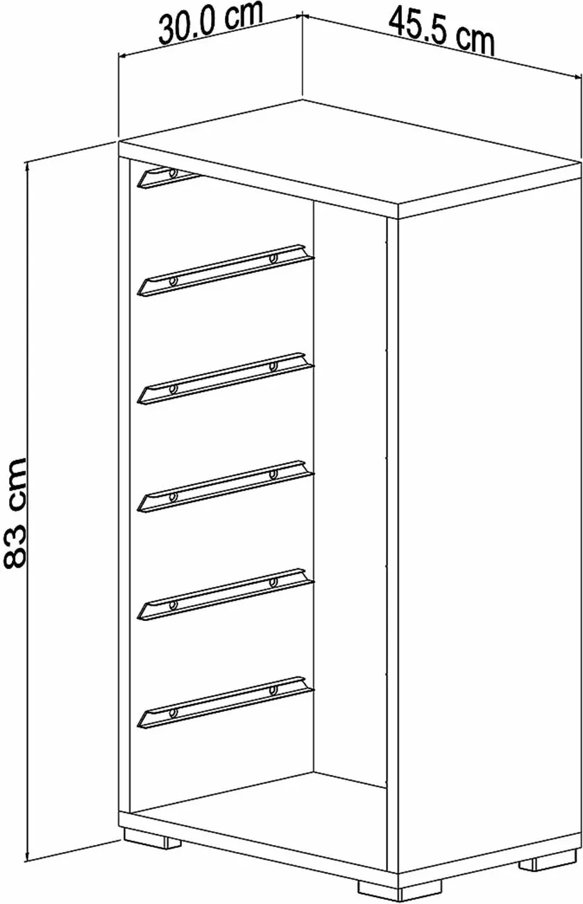 Dollap Multifunksional Bronz 6N, bardhë - 7