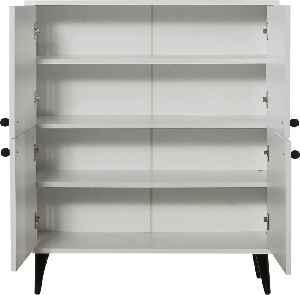 Dollap multifunksional Hanah Home, Multilüx Fas, bardhë e zi - 7