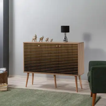 Konsolë Hanah Home, Mega-220, ngjyrë lisi Sonoma