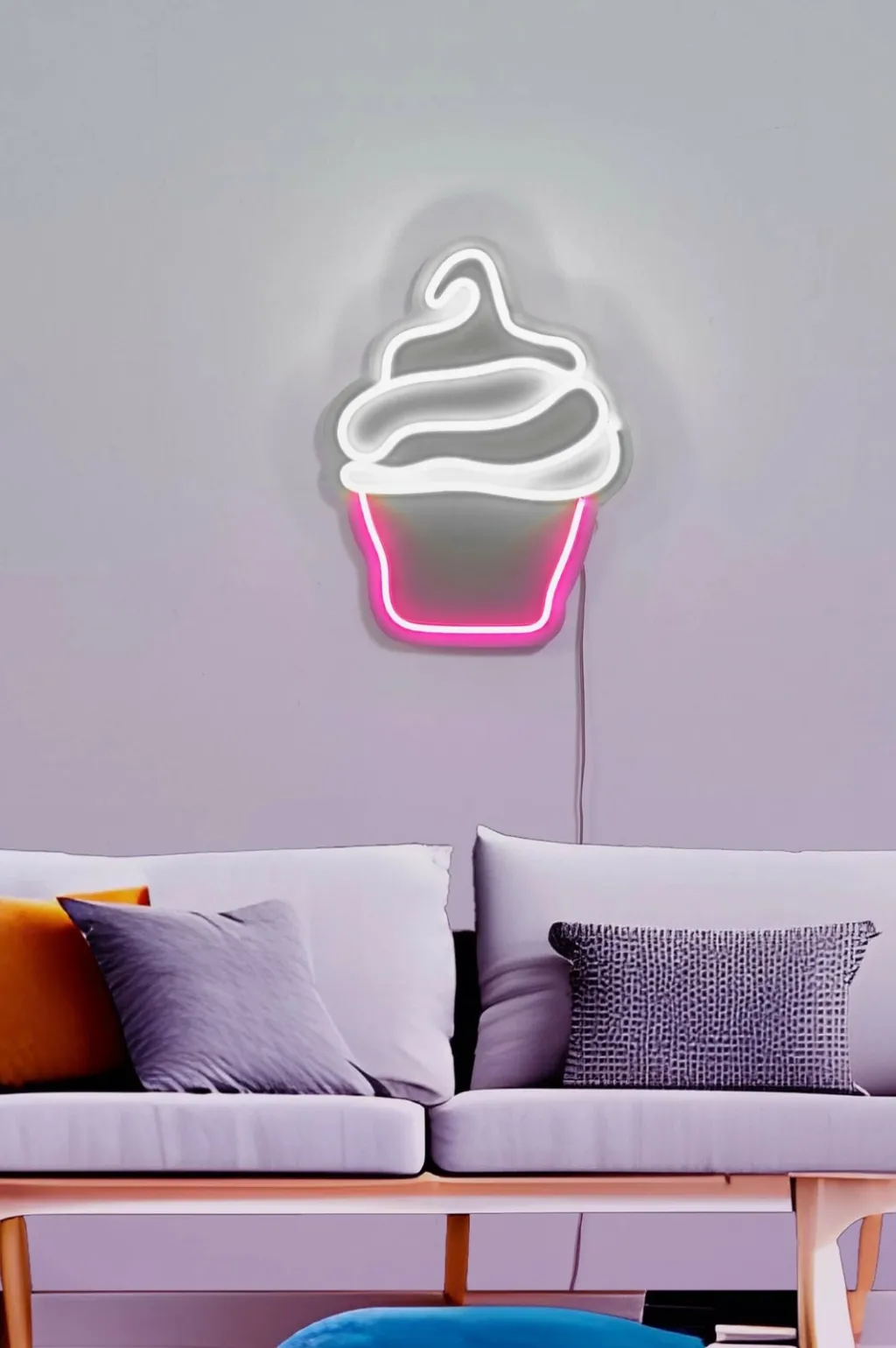 Dritë dekorative LED plastike, formë keku, shumëngjyrëshe, Wallity - 2