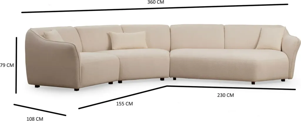 Këndare Mentıs Corner 5, krem, Atelier del Sofa - 13