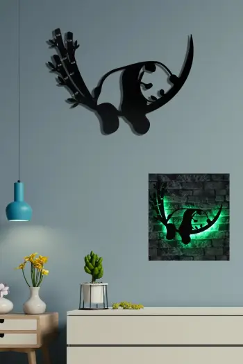 Dritë dekorative LED, panda e vogël, ngjyrë e gjelbër