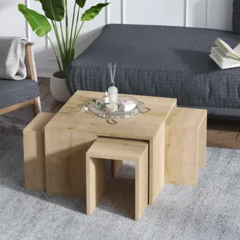 Set tavolinash kafeje Hanah Home, Ortanca - lisi safir