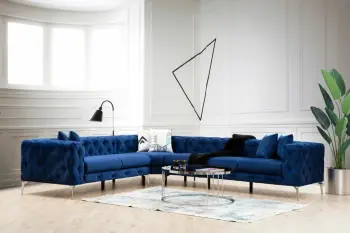 Këndore Atelier del Sofa, Como Left, ngjyrë blu e errët