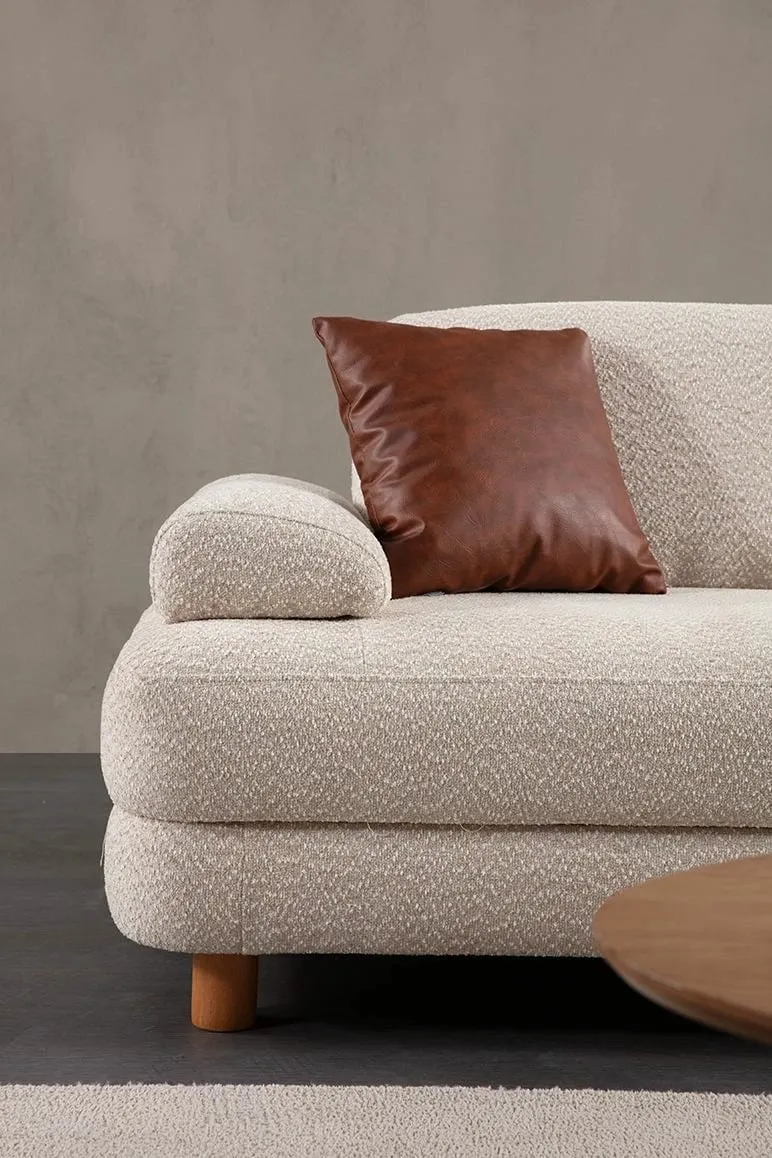 Kënd divani-krevat Atelier del Sofa, Nice L kënd djathtas, krem - 3