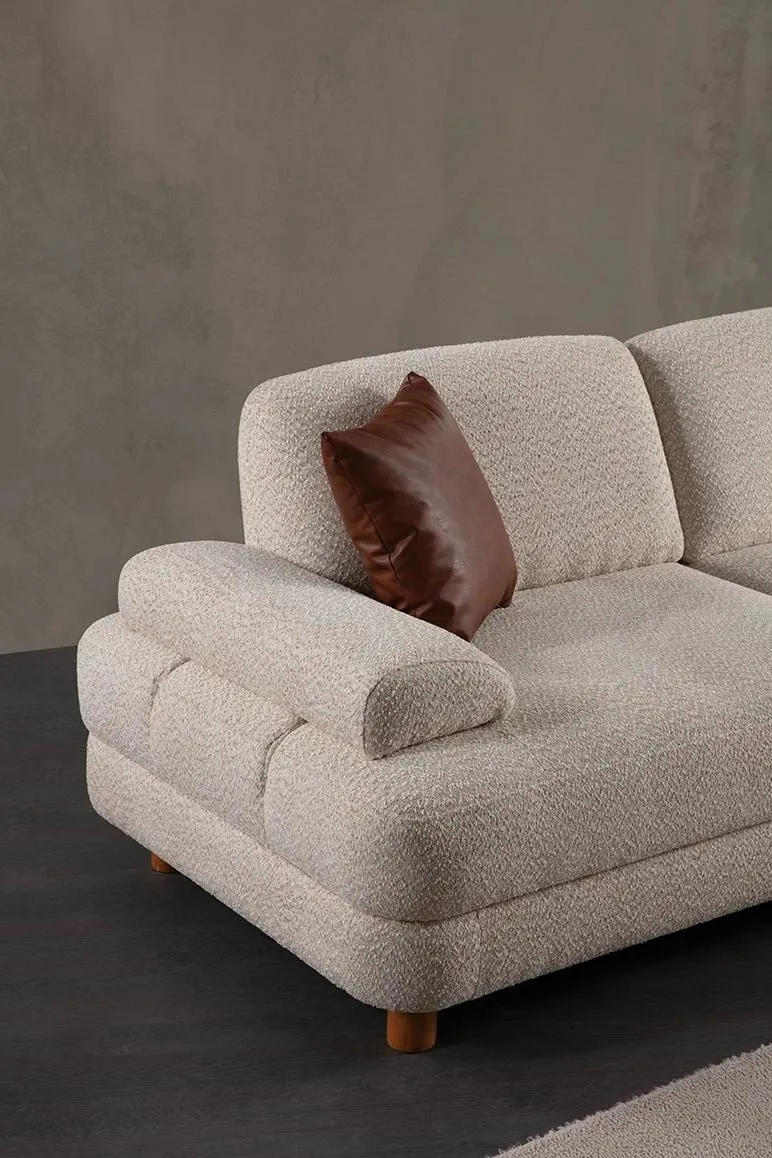 Kënd divani-krevat Atelier del Sofa, Nice L kënd djathtas, krem - 4
