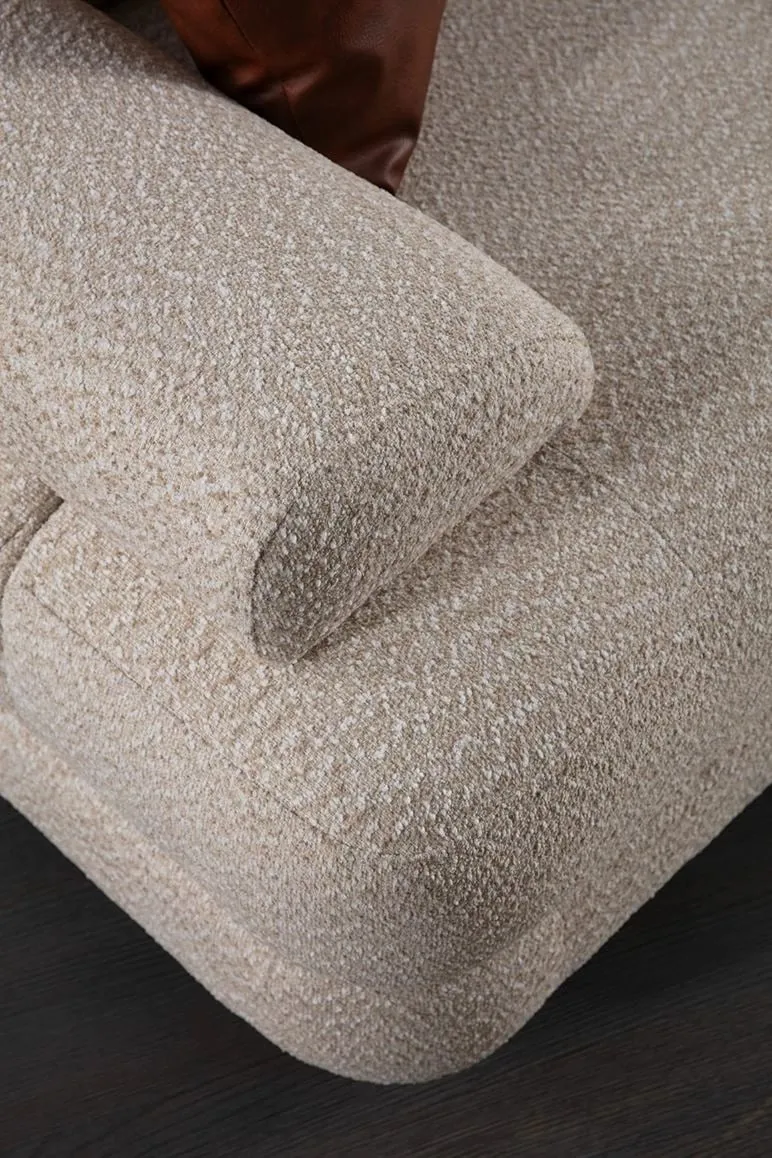 Kënd divani-krevat Atelier del Sofa, Nice L kënd djathtas, krem - 8