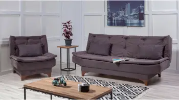 Set divani me krevat Atelier del Sofa, Kelebek TKM1-1501, ngjyrë antracit