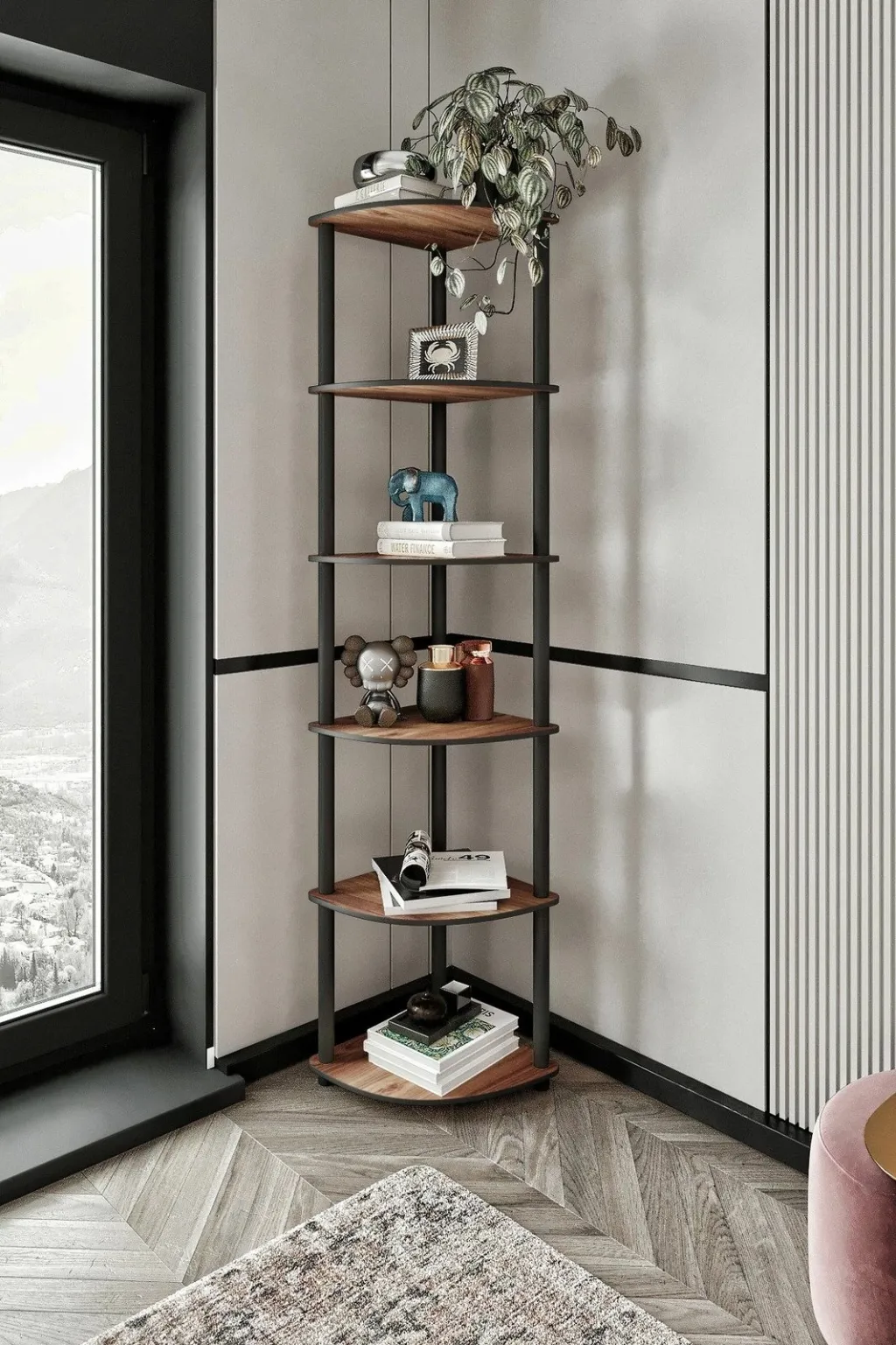 Librari / Raft Librash Bookcase 6 Corner, lejthi - 1